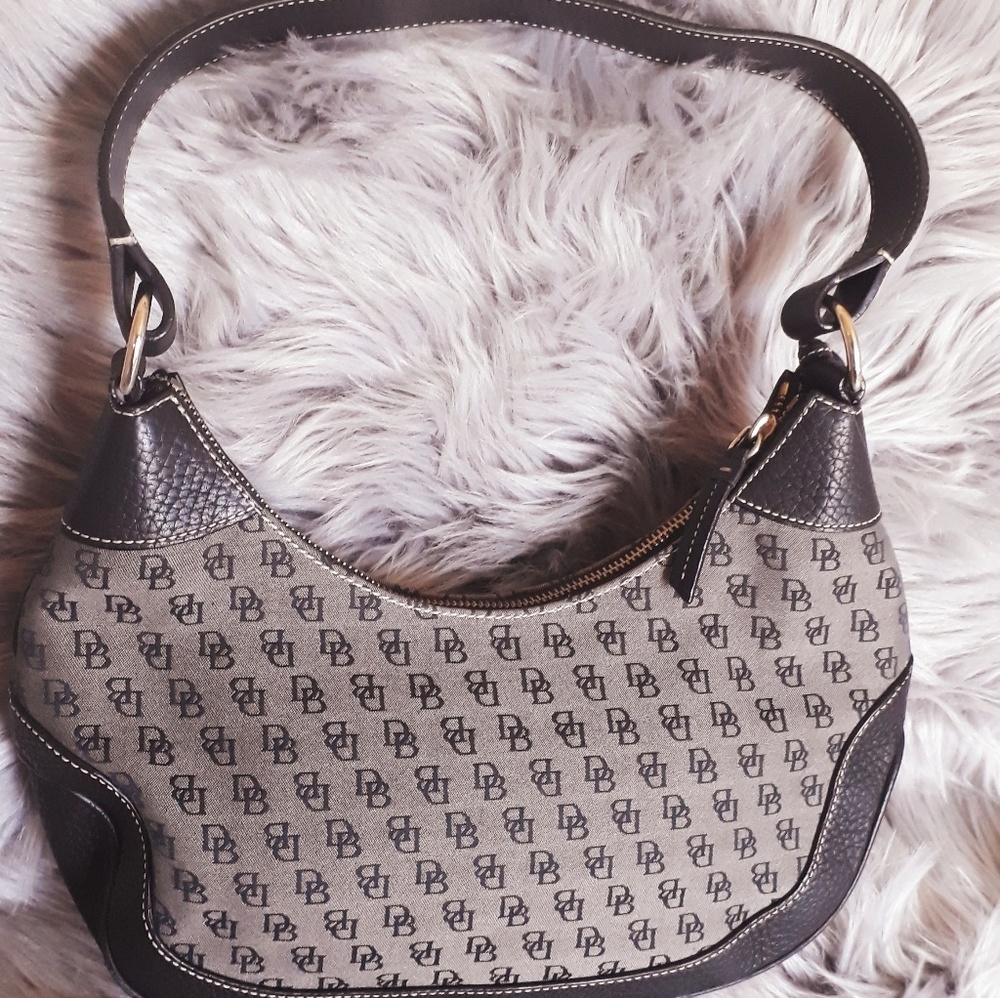 Dooney and Bourke Signature Black/Gray Hobo